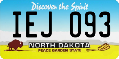 ND license plate IEJ093