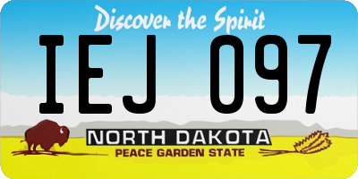 ND license plate IEJ097