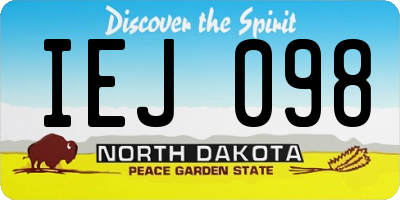 ND license plate IEJ098