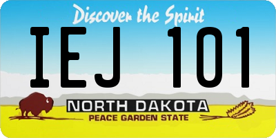 ND license plate IEJ101