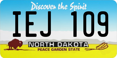 ND license plate IEJ109
