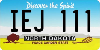 ND license plate IEJ111