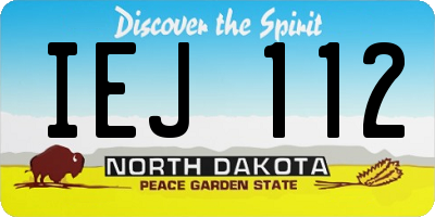 ND license plate IEJ112
