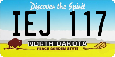 ND license plate IEJ117