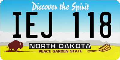 ND license plate IEJ118