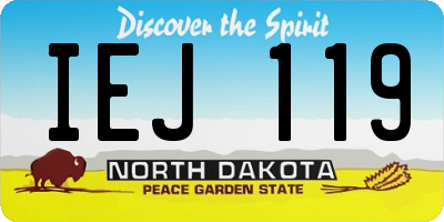ND license plate IEJ119