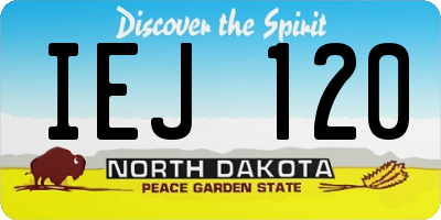 ND license plate IEJ120