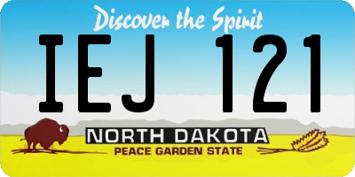 ND license plate IEJ121