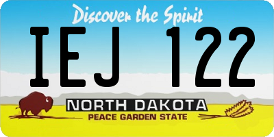 ND license plate IEJ122