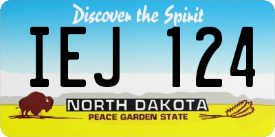 ND license plate IEJ124