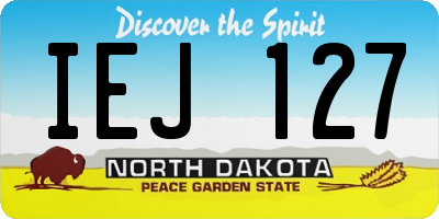 ND license plate IEJ127