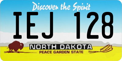 ND license plate IEJ128