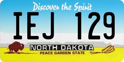 ND license plate IEJ129