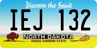 ND license plate IEJ132