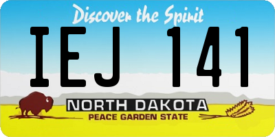 ND license plate IEJ141