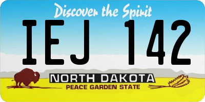 ND license plate IEJ142