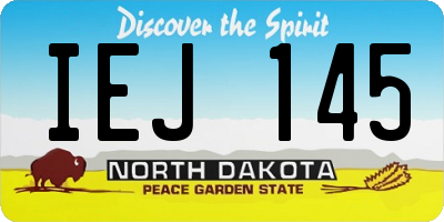 ND license plate IEJ145