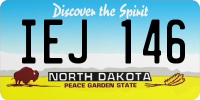 ND license plate IEJ146