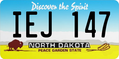 ND license plate IEJ147