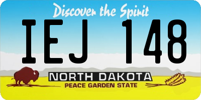 ND license plate IEJ148
