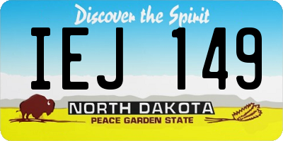ND license plate IEJ149