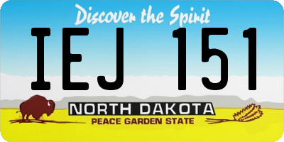 ND license plate IEJ151