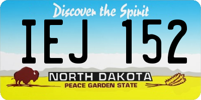ND license plate IEJ152