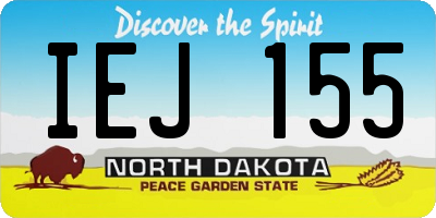 ND license plate IEJ155