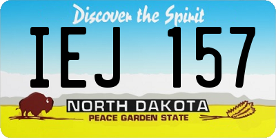 ND license plate IEJ157