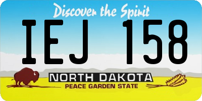 ND license plate IEJ158