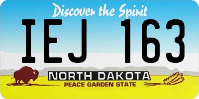 ND license plate IEJ163