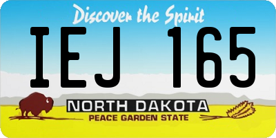 ND license plate IEJ165
