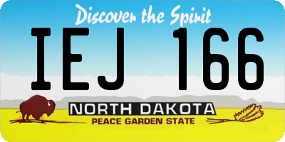 ND license plate IEJ166