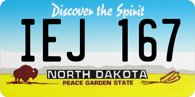 ND license plate IEJ167