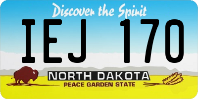 ND license plate IEJ170