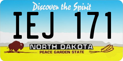 ND license plate IEJ171