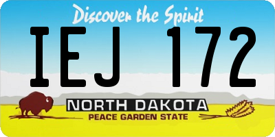 ND license plate IEJ172
