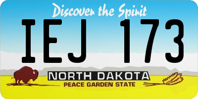 ND license plate IEJ173