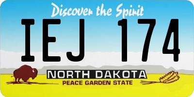 ND license plate IEJ174