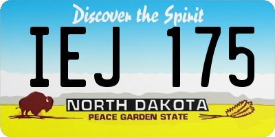 ND license plate IEJ175