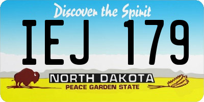 ND license plate IEJ179