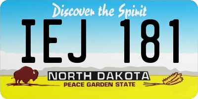 ND license plate IEJ181