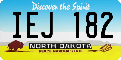 ND license plate IEJ182