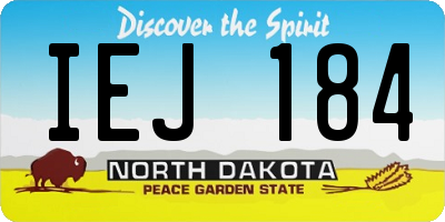 ND license plate IEJ184