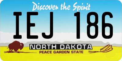 ND license plate IEJ186