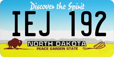 ND license plate IEJ192