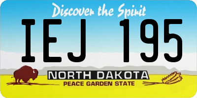 ND license plate IEJ195