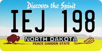 ND license plate IEJ198