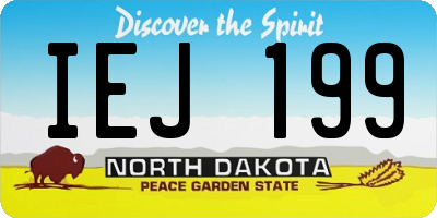 ND license plate IEJ199