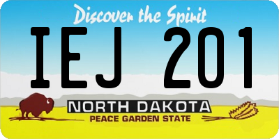 ND license plate IEJ201